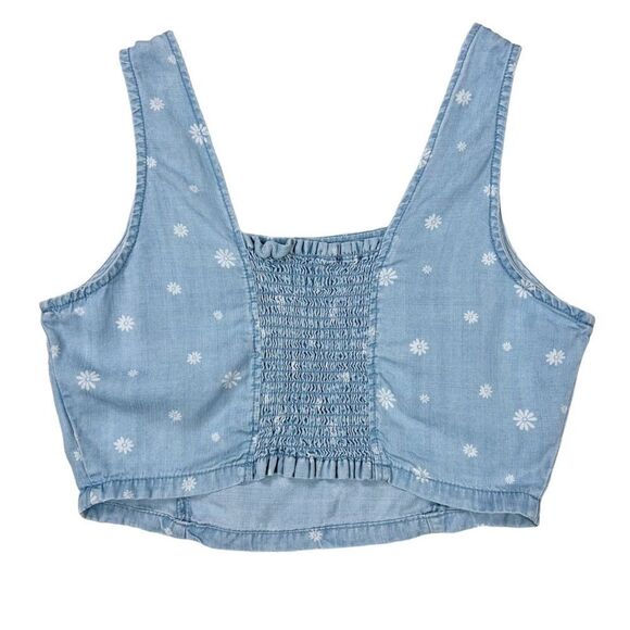 Altar’d State Tencel Chambray Daisy Top M - Picture 2 of 8
